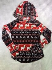 Women/ Jr  s Christmas Hoddie Sweater L/S Pocket Soft/Warm On Both Sides 7-9