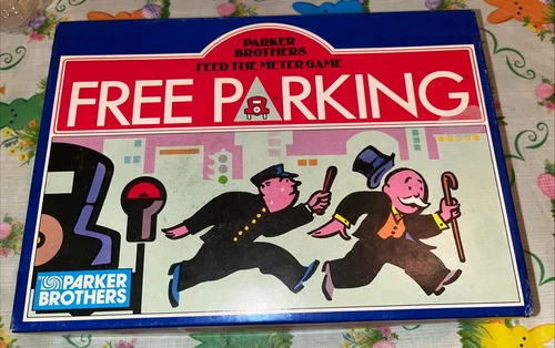 VINTAGE Free Parking COMPLETE Parker Brothers 1988 Feed the Meter Game Monopoly