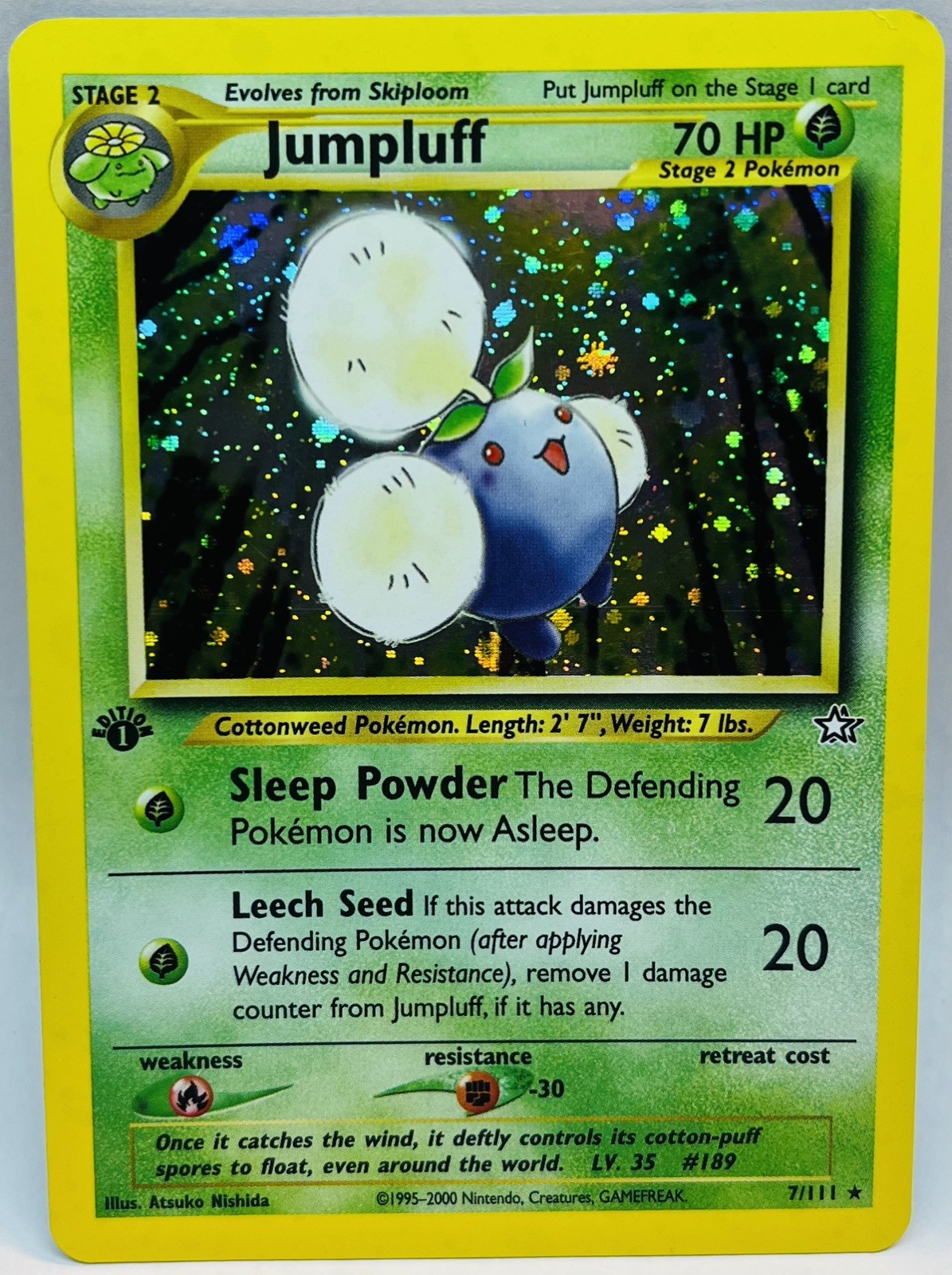 Jumpluff - 7/111 - Pokemon Neo Genesis 1st Edition Holo WOTC Vintage MINT