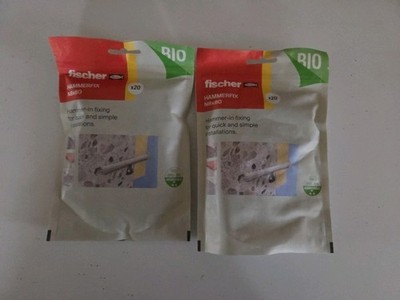 HAMMER IM RAHMEN BEFESTIGUNGEN NYLON MAUERWERK DÜBEL & SCHRAUBEN M8X80 2 PACKUNGEN À 20 