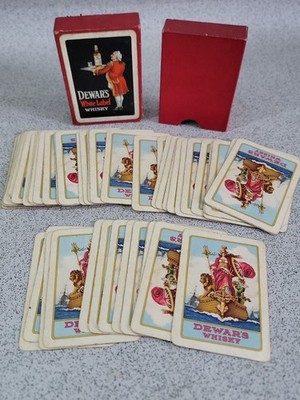 Dewars White Label Whisky Vintage Spielkarten in Box gebraucht