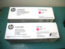 LOT OF 2 - HEWLETT PACKARD HP CE413AC LaserJet Toner Cartridges - Magenta - NEW