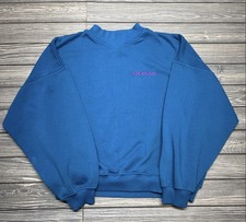 Vintage 90s Teal Reebok Embroidered Logo Mock Neck Sweatshirt Small