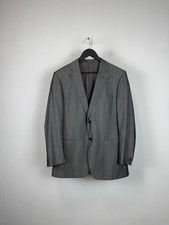 Z Zegna Suit Tailored Jacket Wool Mohair Blazer Grey Men's EU 50 R Size