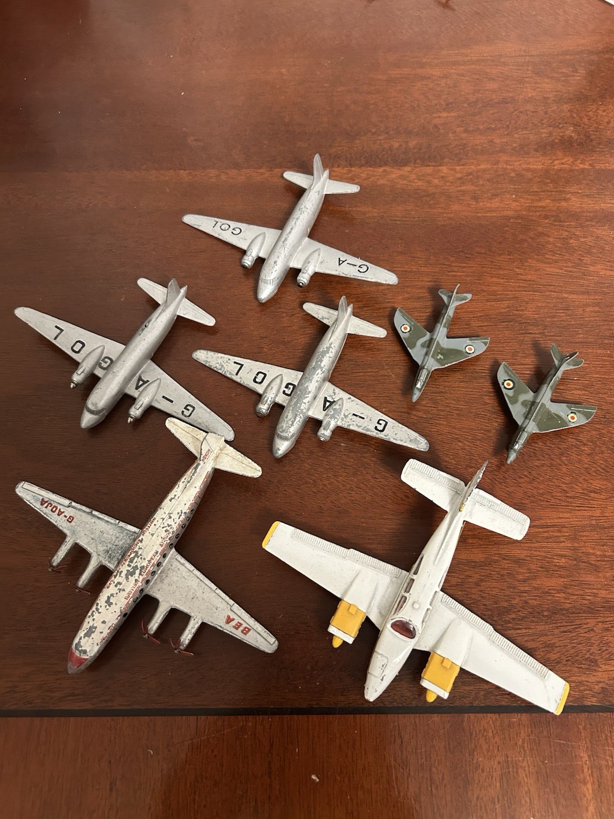 Dinky Toy Aircraft Lot Of 6, Meccano Toy aircraft, Hawker Hunter