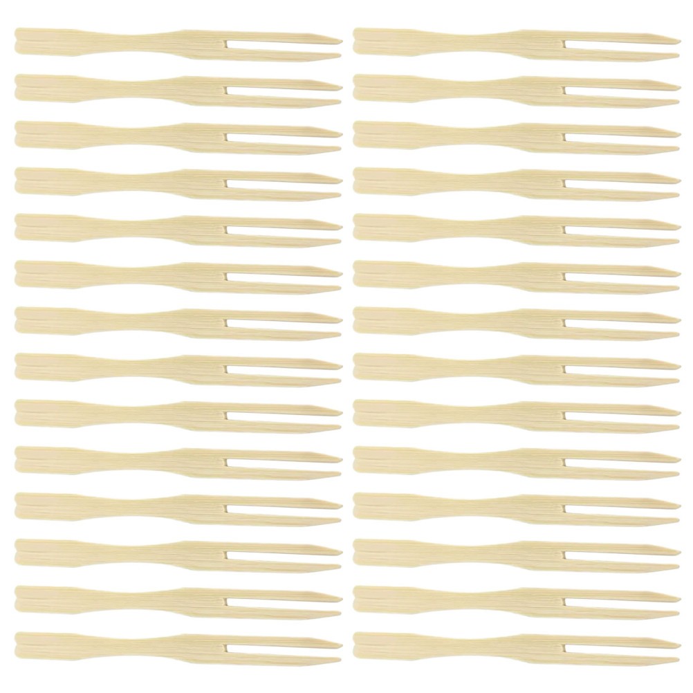 400 Pcs Wooden Fruit Fork Picks Cake Serving Sticks Camping Food Accessories