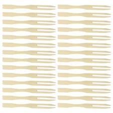 400 Pcs Wooden Fruit Fork Picks Cake Serving Sticks Camping Food Accessories