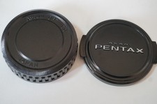 Genuine Asahi Pentax 49mm Center Pinch Front Lens Cap K Mount Body Cap Fit Ckd