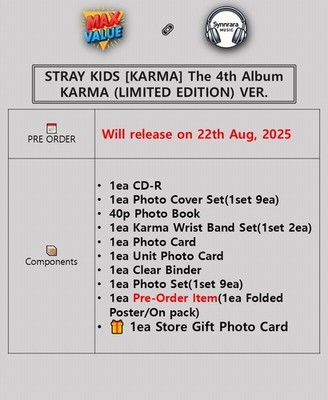STRAY KIDS [KARMA] 4th Album KARMA LIMITED Ver/CD-R+Book+2