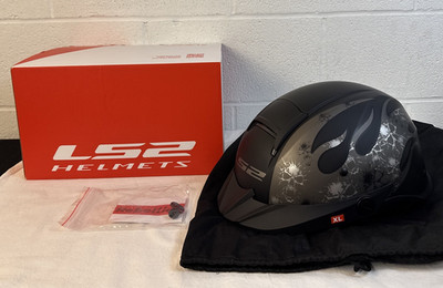 LS2 Rebellion Bones Helmet - Matte Black - Extra Large XL