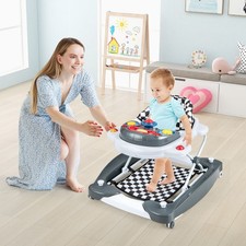 Image of 6 in 1 Baby Walker with Music Tray, 7-14 Months, Foldable