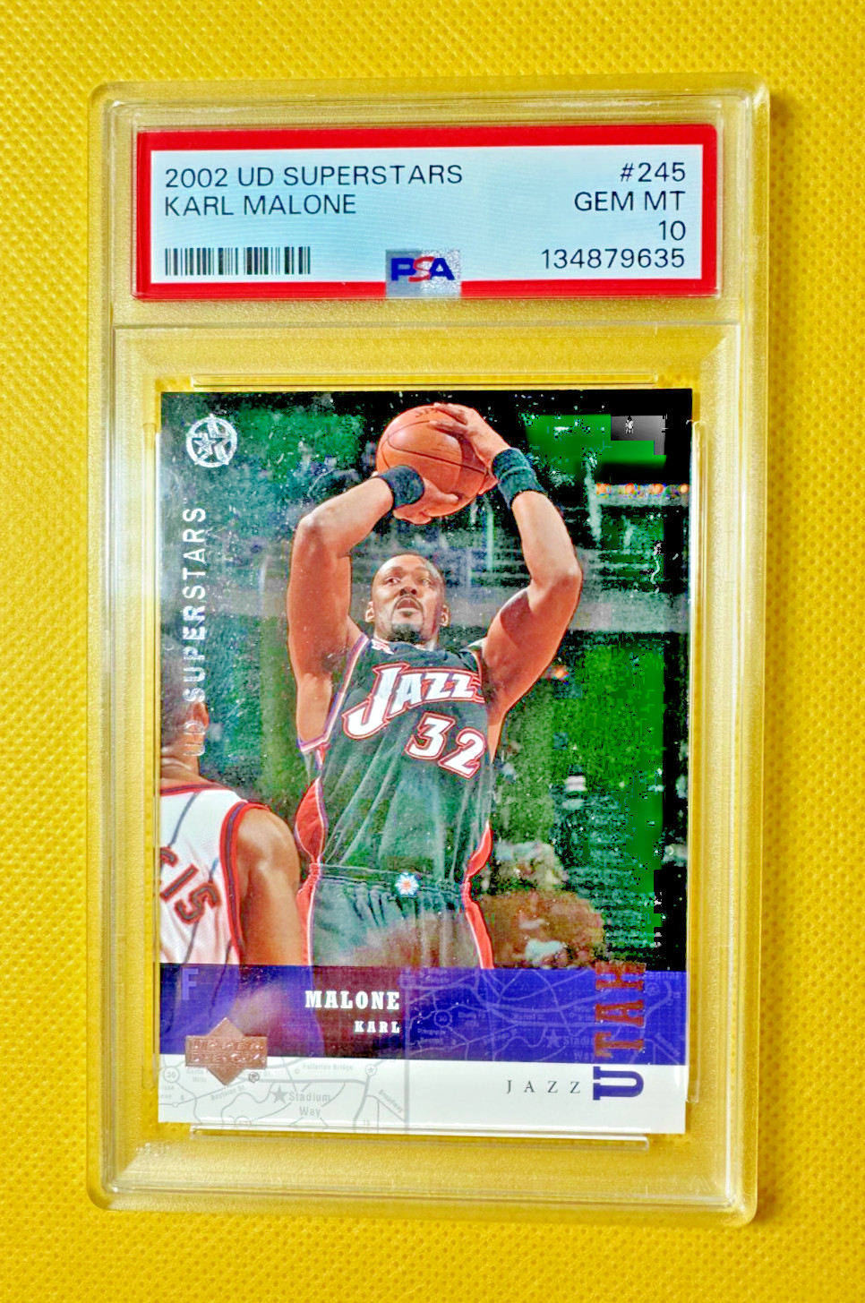 KARL MALONE PSA (10) Superstars Upper Deck 1/1 2002-03 HOF (RARE) ONLY 1 EXISTS view 9