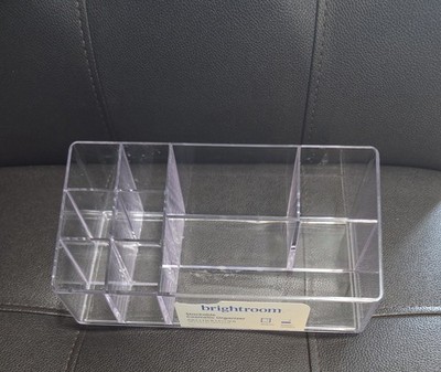 Brightroom Clear Stackable Plastic Desktop Organizer, Multi-Compartment