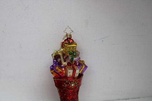 Christopher Radko STOCKING PRESENTS European Glass Christmas Ornament