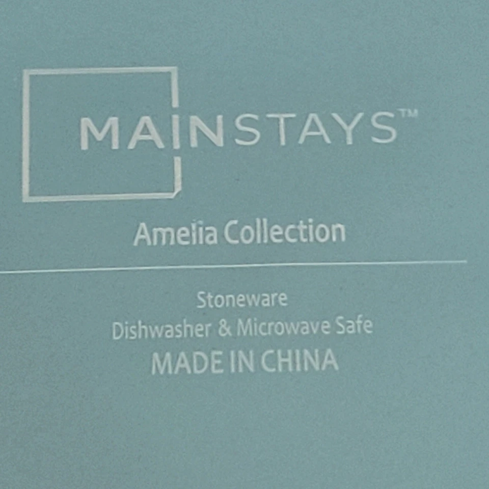 Amelia Topaz Teal Blue Dinner Plates MainStays Stoneware Set of 2 - Image 4 of 4