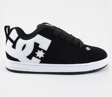 DC Court Graffik Men's Black White Skate Shoes Sneakers Casual Authentic
