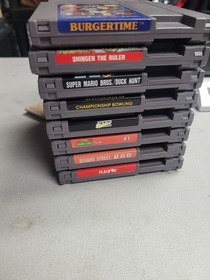 Nes Game Lot Bundle Including Burgertime - NARC - PLATOON