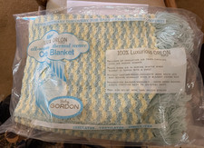 Gordon Thermal All-Season Orlon Crib Blanket Blue/White 36" x 50"