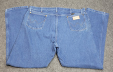 Wrangler Jeans Mens 44x32 Blue Rodeo Western Cowboy Farmer Work Wear Rugged