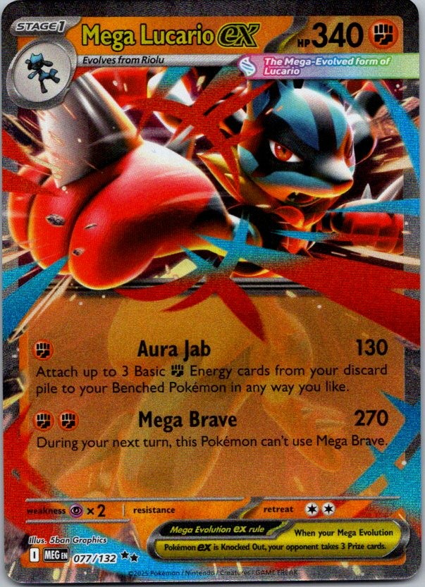 ME01: Mega Evolution #077/132 Mega Lucario ex