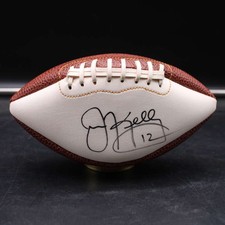 Jim Kelly Signed Mini White Panel Football Buffalo Bills Autograph ZJ22637