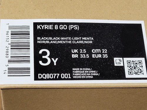 Nike Kyrie 8 GO Low University Youth Kids Size 3Y Basketball Shoes DQ8077-001 - Picture 5 of 5