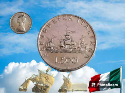 Lire Bimetalliche Valore Numismatico 500 Lire Argento 1961