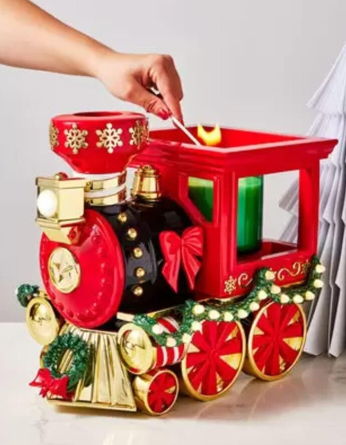 Bath And Body Works 3 Wick Train Luminary Candle Holder Christmas 2023