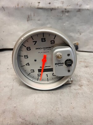 Auto Meter 6864 Pro-Comp Silver Playback 9000 RPM Tachometer