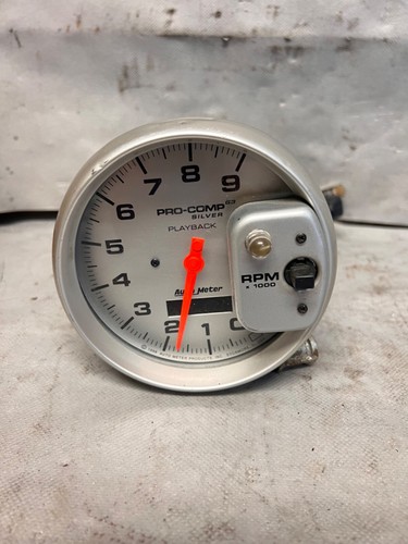 Auto Meter 6864 Pro-Comp Silver Playback 9000 RPM Tachometer | eBay