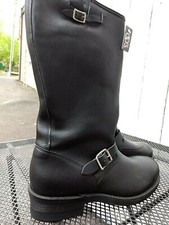Double H Leather Tall Boot Moto Steel toe Made in USA NEW/Box RARE Dead Stock