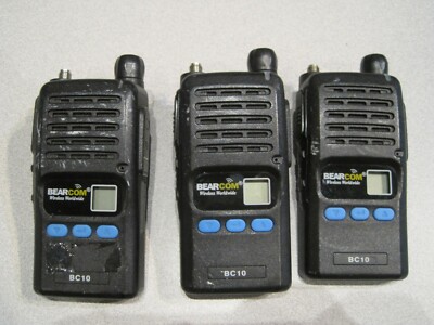 Lot of 3 BEARCOM BC10 TEKK X-100U UHF TWO-WAY RADIO