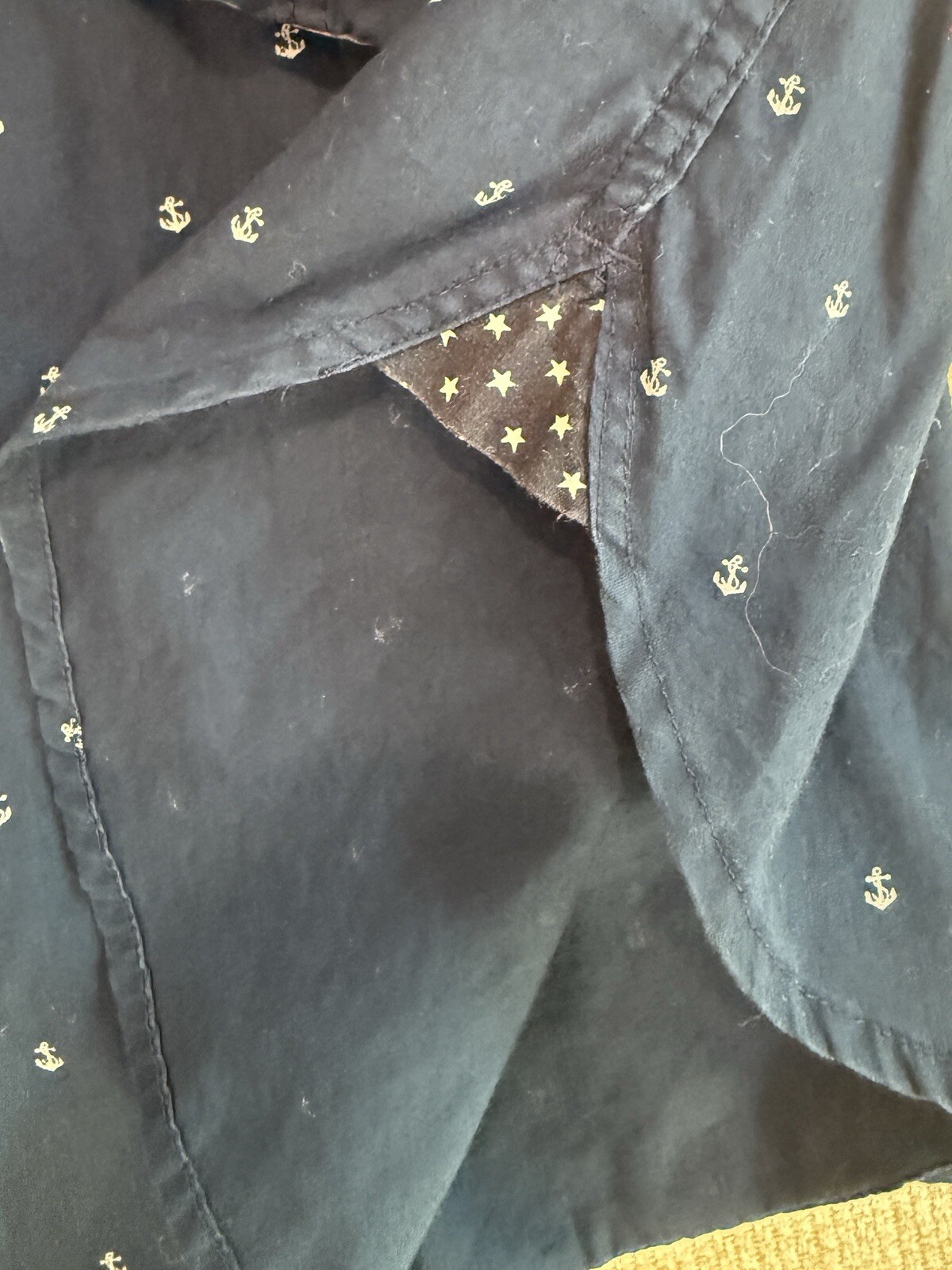 Express Fitted Button-down Anchor Print Blue Men’… - image 4