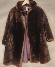 Vintage Famous-barr Fur Salon St.louis Brown Fur Coat Women’s Mid Length