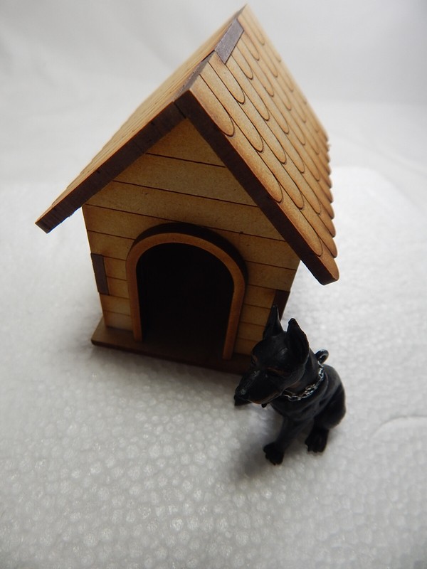 Dollhouse Miniature 1:12 Scale Animal House Pet Dog Puppy w/House #Z268 CLOSING