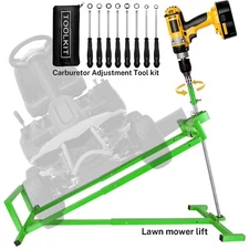 Ride-On Lawn Mower Jack Lift Combo  Telescopic Maintenance Jack for Garde
