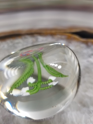 Vintage Baccarat Paperweight * Clichy Style Flowers on Flower Pot 2 3/4" MKH 22 - Picture 20 of 22