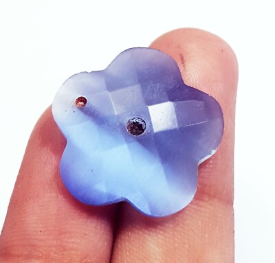 Drilled Blue Topaz Fancy Cut  Loose Gemstone 16.00 Ct Certified With Free Gift