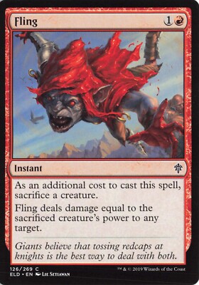 Fling #126 Throne of Eldraine MTG Instant Magic Card
