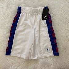 NEW wTag-Boy s CONVERSE White Basketball Shorts S
