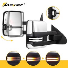 Sanooer Tow Mirrors Power Fold Chrome For 2014-2019 Silverado Sierra Switchback Sanooer Tow Mirrors Power Fold Chrome For 2014-2019 Silverado Sierra Switchback