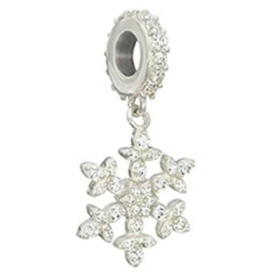 Chamilia 2014 SNOWFLAKE Dangle Swarovski Zirconia Sterling Bead 2025-1222 $65