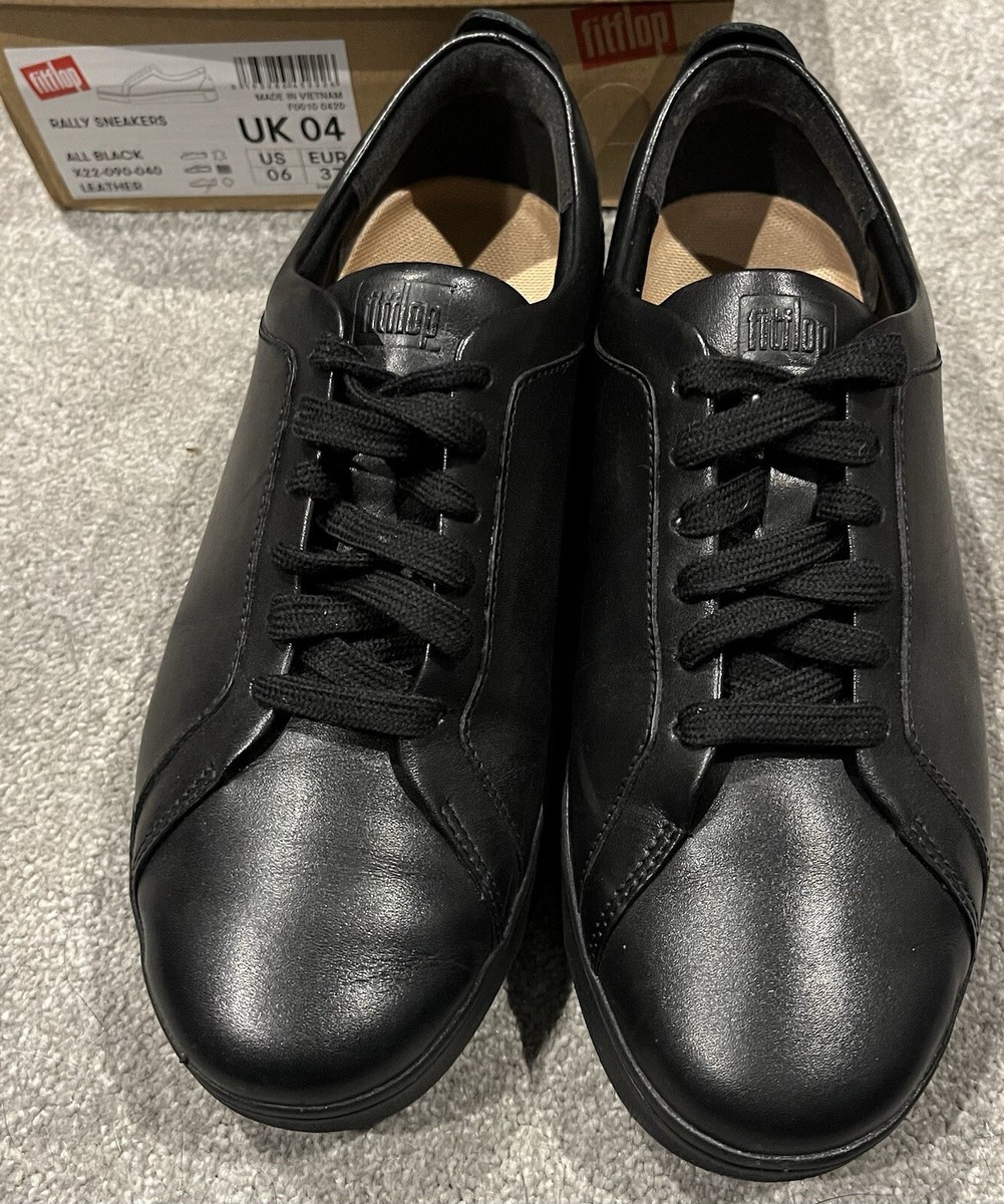 Fitflop Rally Sneaker Fitflop Black Sneakers FitFlop Rally Leather