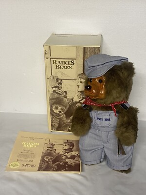 Robert Raikes LIONEL the Engineer Bear Carved Wooden Face and Feet 15'' #3753