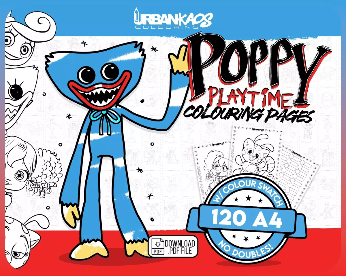 Poppy Playtime - 120 PRINT YOURSELF Colouring Pages - Urban Kaos