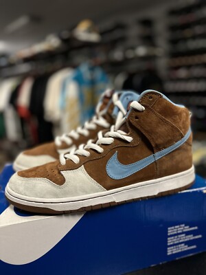 Size 11 Nike SB Dunk High Skate Mental 2009 Hazelnut Light Blue