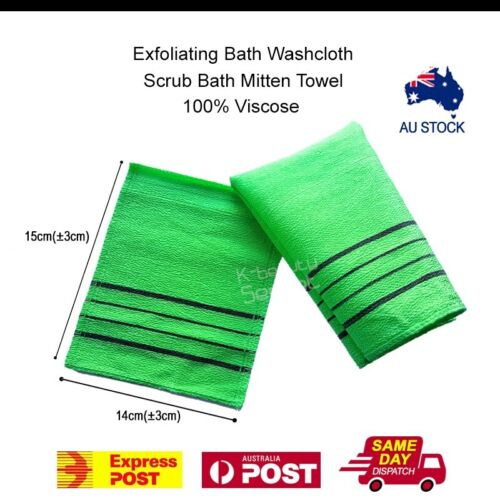 Korean Style Italy Towel Exfoliating Bath Washcloth Viscose Scrub Bath Mitten - Picture 2 of 2