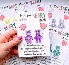 Valentines Worry Bear Kids Gift Present Ideas Love Heart Girls Boys Children