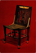 CEREMONIAL CHAIR Egyptian Dynasty XVIII TUTANKHAMUN Cairo Museum 4x6 Postcard