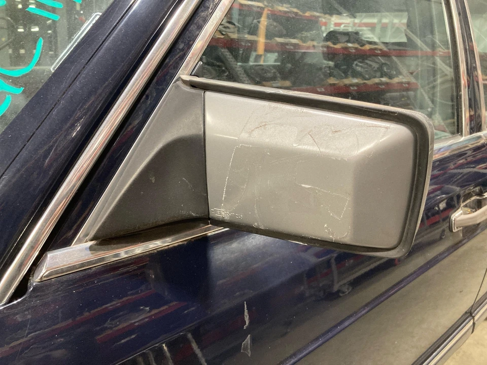 1991 Mercedes 420SEL fabricante de equipamento original para motoristas de mão esquerda alavanca lateral porta espelho prata 86-90 - Imagem 2 de 4